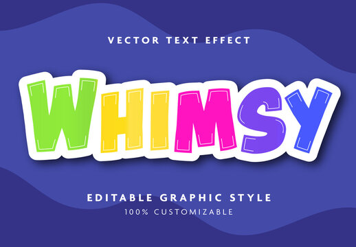 Colorful Fun Font Cheerful Comic Playful Text Effect
