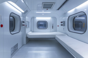 Fototapeta premium Sterile Medical Isolation Unit Interior Design