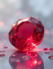 red diamond on soft background