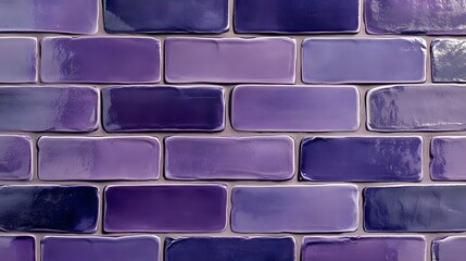 Purple Glossy Brick Tile Wall