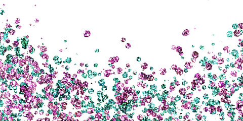 Luxury chunky glitter borders. Little crystals decorative overlays.