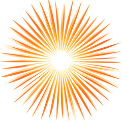 Radiant Sunburst Design With Warm Orange Hues Creating Vibrant Energy Flowing Patterns and
