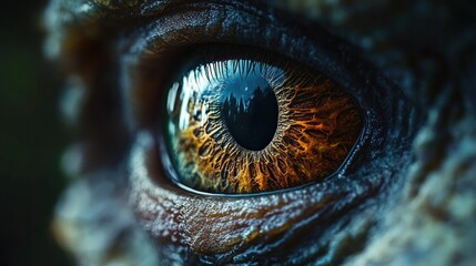 Alien Eye Closeup Hyper-Realistic Science Fiction Dramatic Lighting