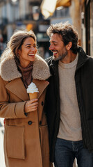Fototapeta premium couple having fun on a day out