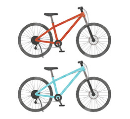 マウンテンバイク自転車水彩画2種