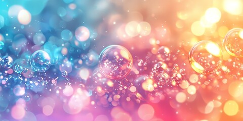 Dreamlike spheres float amidst a symphony of shimmering light creating an ethereal and captivating visual display