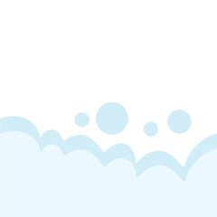 Bath foam with shampoo bubbles
