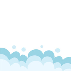 Bath foam with shampoo bubbles
