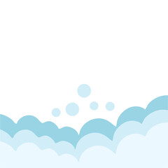 Bath foam with shampoo bubbles
