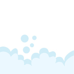 Bath foam with shampoo bubbles
