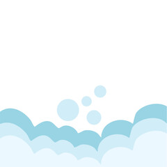 Bath foam with shampoo bubbles
