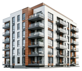 Modern apartment building exterior