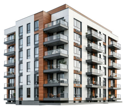 Modern apartment building exterior