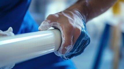 Hands cleaning pipe, factory, hygiene