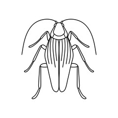 cockroach line icon vector illustration isolated on white background.