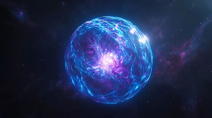 Fototapeta premium Enigmatic Cosmic Orb Nebula Cloud of Gas Dust and Plasma in Deep Space a Celestial Sphere Phenomenon.