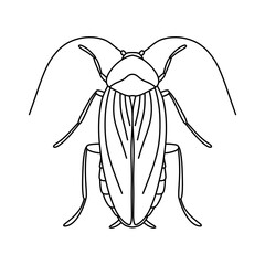 cockroach line icon vector illustration isolated on white background.