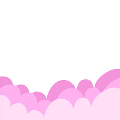 Pink cloud vector background
