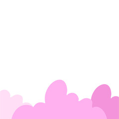Pink cloud vector background
