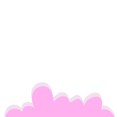 Pink cloud vector background
