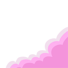 Pink cloud vector background
