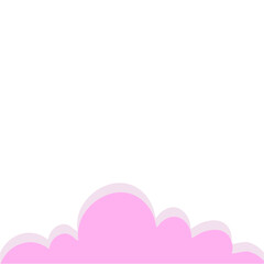 Pink cloud vector background

