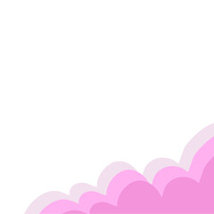 Pink cloud vector background
