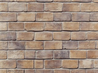 Obraz premium Tan, Brown, and Gray Textured Brick Wall