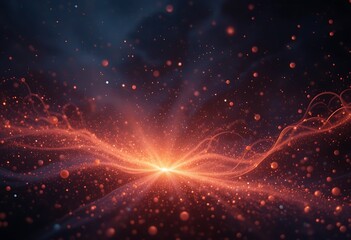 Fototapeta premium Radiant Horizon, An Abstract Illumination of Dazzling Particles and Energy