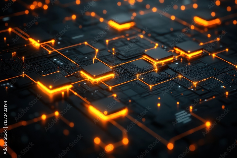 Aufkleber Streamlining Business Process and Workflow Automation with Abstract Flowchart Design