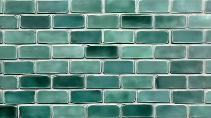 Teal Rectangular Tile Wall