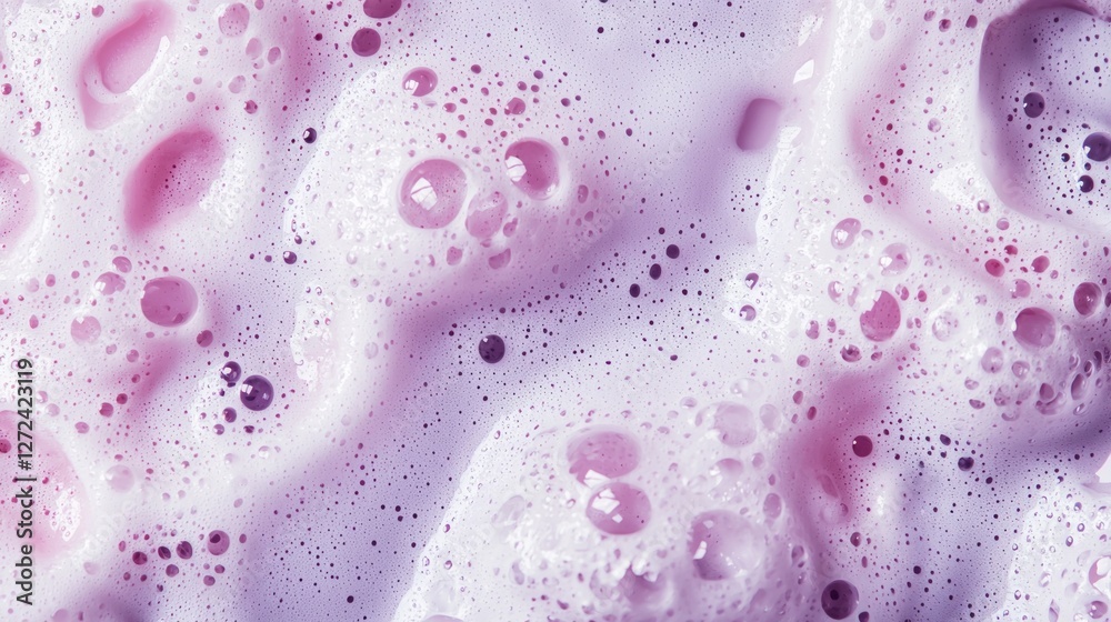 Aufkleber the soft, fluffy texture of vibrant purple soap foam creates an enchanting backdrop, capturing light