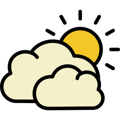 sun shine cloud icon