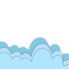 Blue sky and clouds vector background
