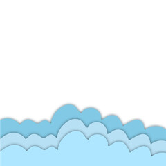 Blue sky and clouds vector background
