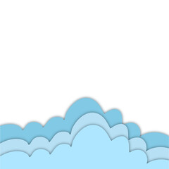 Blue sky and clouds vector background
