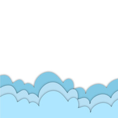 Blue sky and clouds vector background
