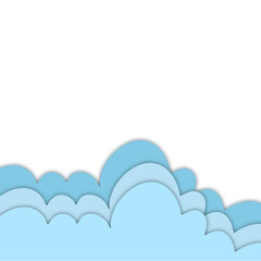 Blue sky and clouds vector background
