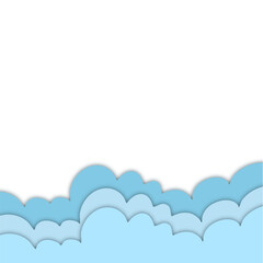 Blue sky and clouds vector background
