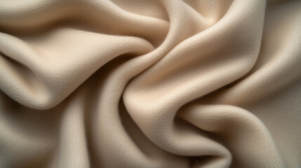 Obraz premium Close-Up Photo of a Soft Blanket Texture: Top-View Composition Highlighting Cozy Fabric Details Against a Minimal Solid Background for Comfort and Design Inspiration