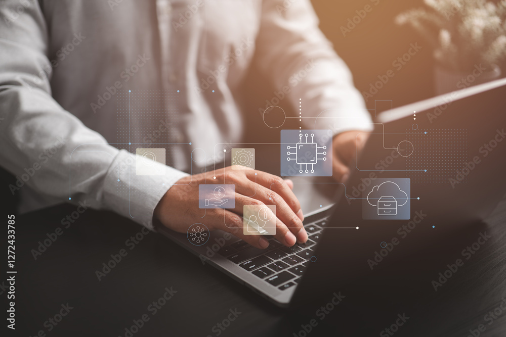 Aufkleber Chip computers efficiently manage information storage in a financial hub, helping users find data securely and optimize computing performance.