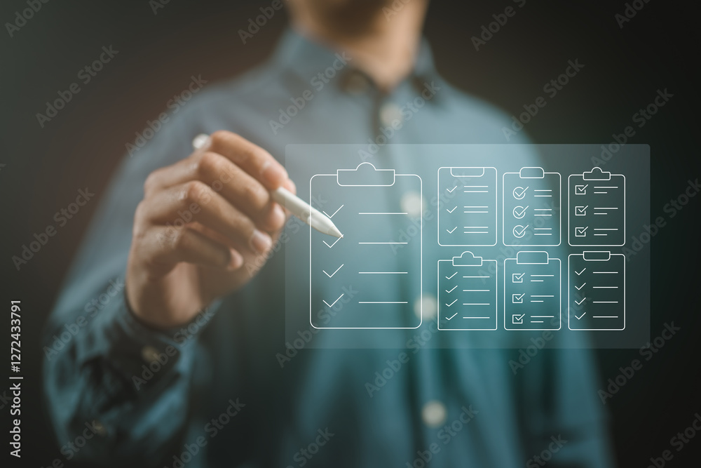 Poster A paperless system manages documents and checklists efficiently, ensuring secure data storage and easy access.
