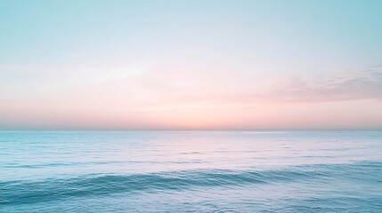 Obraz premium Serene Ocean Sunset Pastel Sky Tranquil Waterscape