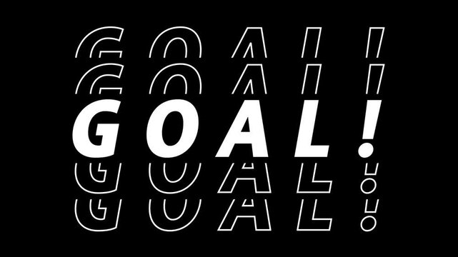 goal score text animation football soccer celebration typography motion graphic video