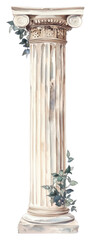 Obraz premium PNG An ancient greek pillar architecture column.