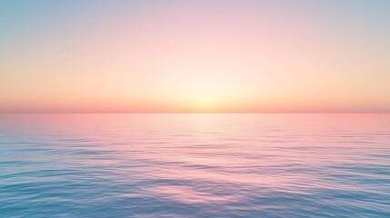 Obraz premium Serene Sunset Over Calm Ocean Waters