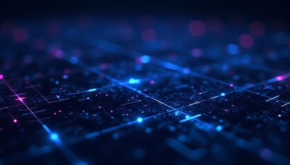 Obraz premium Abstract Digital Network: Futuristic Technology Background