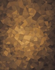 Geometric mosaic in earth tones, multifaceted surface with warm highlights