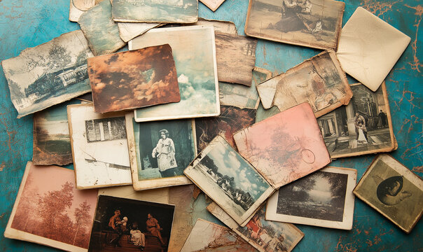 Eclectic vintage postcards and photographs beautifully evoke cherished nostalgic travel memories and timeless artistic charm