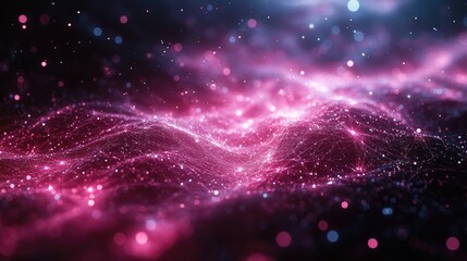 Fototapeta premium Abstract Pink Purple Digital Wave Background